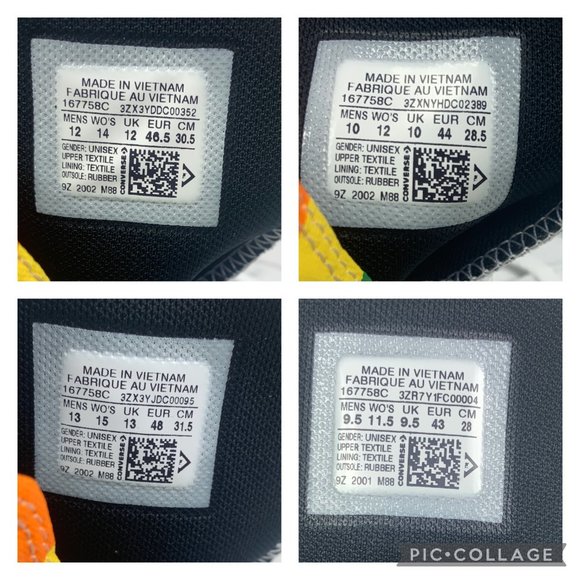 Converse Mens CTAS Hi Pride Canvas 167758C White/University Red/Multi NWB - Picture 11 of 11